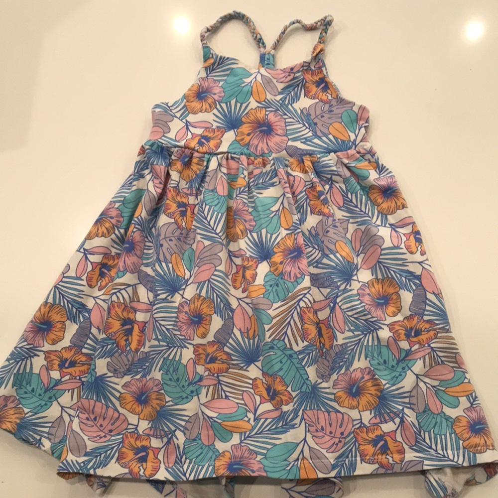 Tommy Bahama floral fit and flare festive vibrant swing dress size 4T